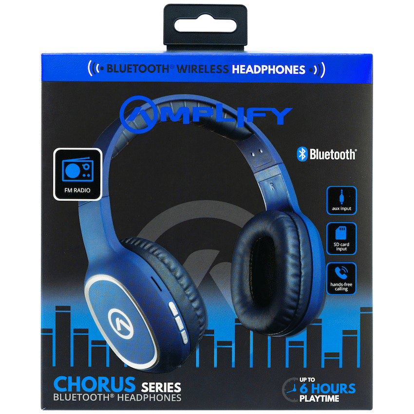 Amplify Chorus series Bluetooth Wireless Headphones - Dark blue