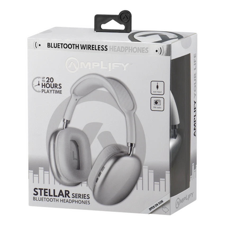 Amplify Stellar Series Bluetooth Headphones - White