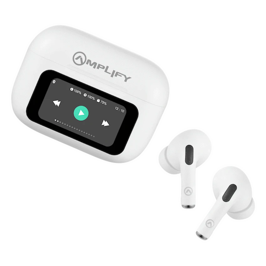 Amplify Pixel Series True Wireless Earphones - White