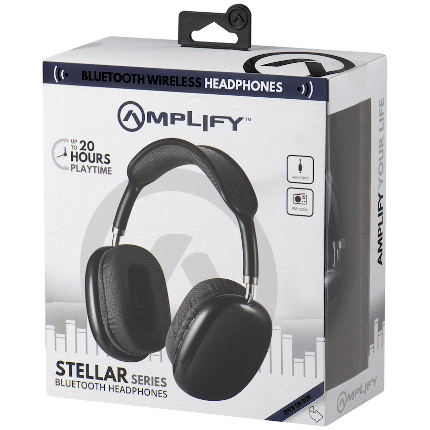 Amplify Stellar Series Bluetooth Headphones - Black
