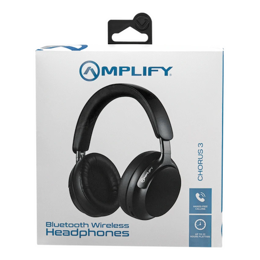 Amplify Chorus 3 Bluetooth Wireless Headphones - Black