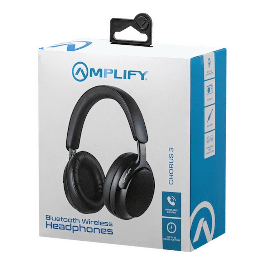 Amplify Chorus 3 Bluetooth Wireless Headphones - Black