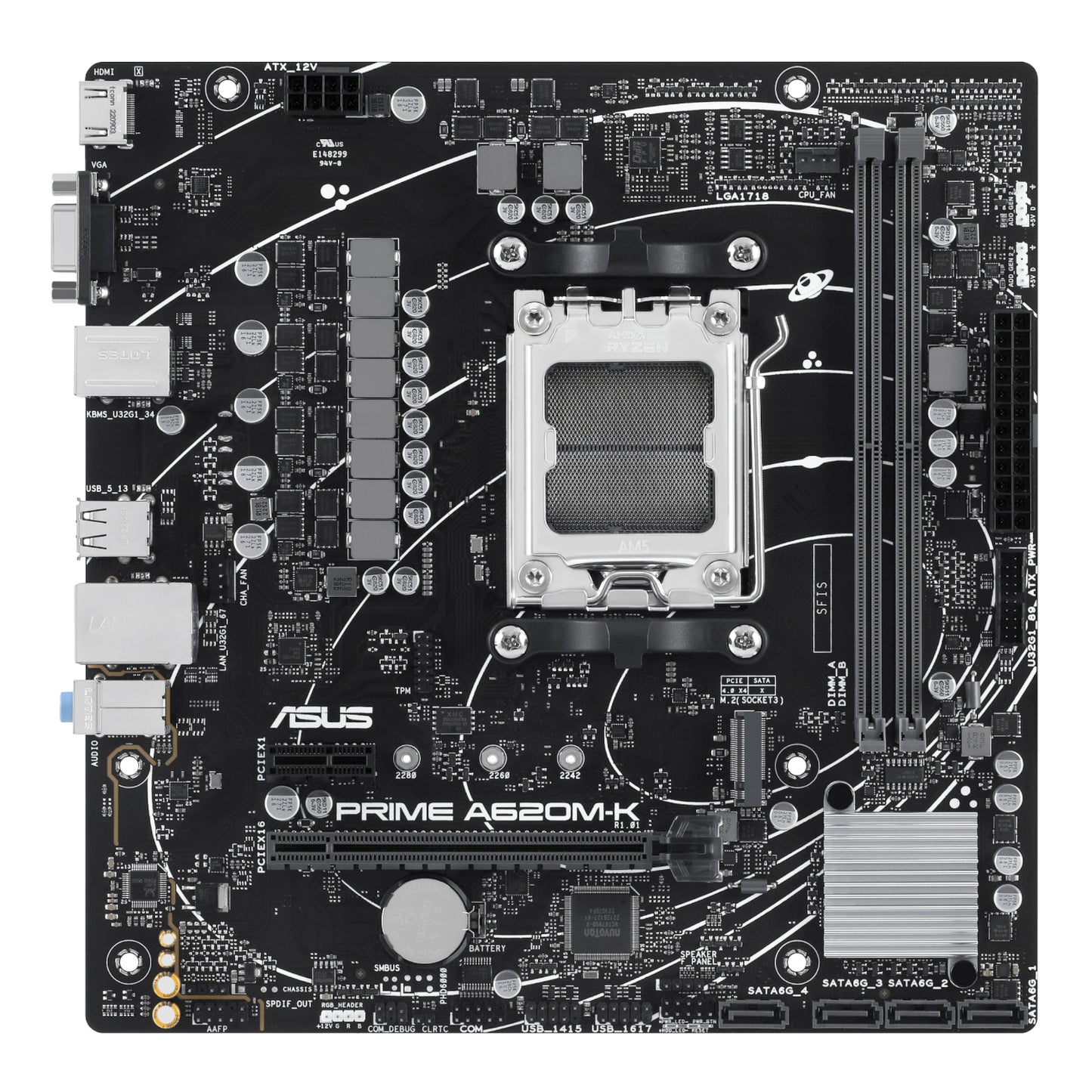 ASUS Prime A620M-K AM5 DDR5 M-ATX Motherboard